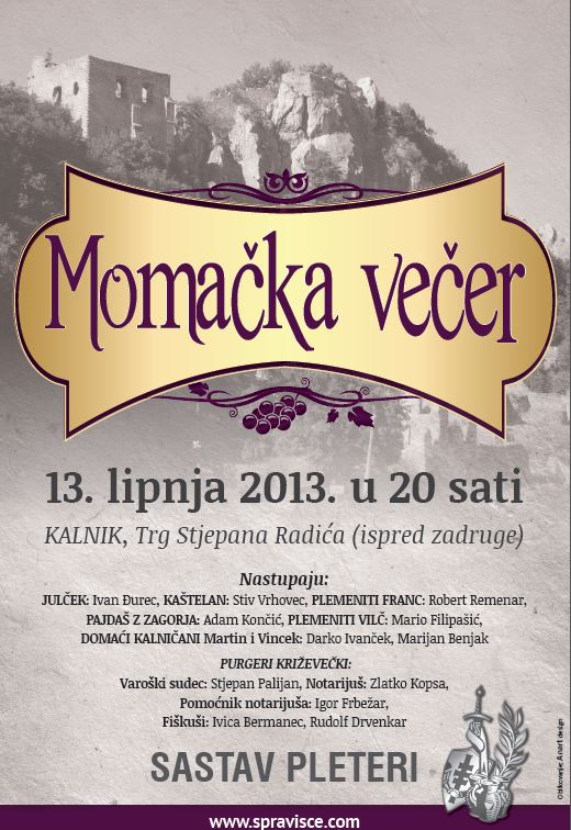 plakat_momačka_večer_Kalnik_Spravišče