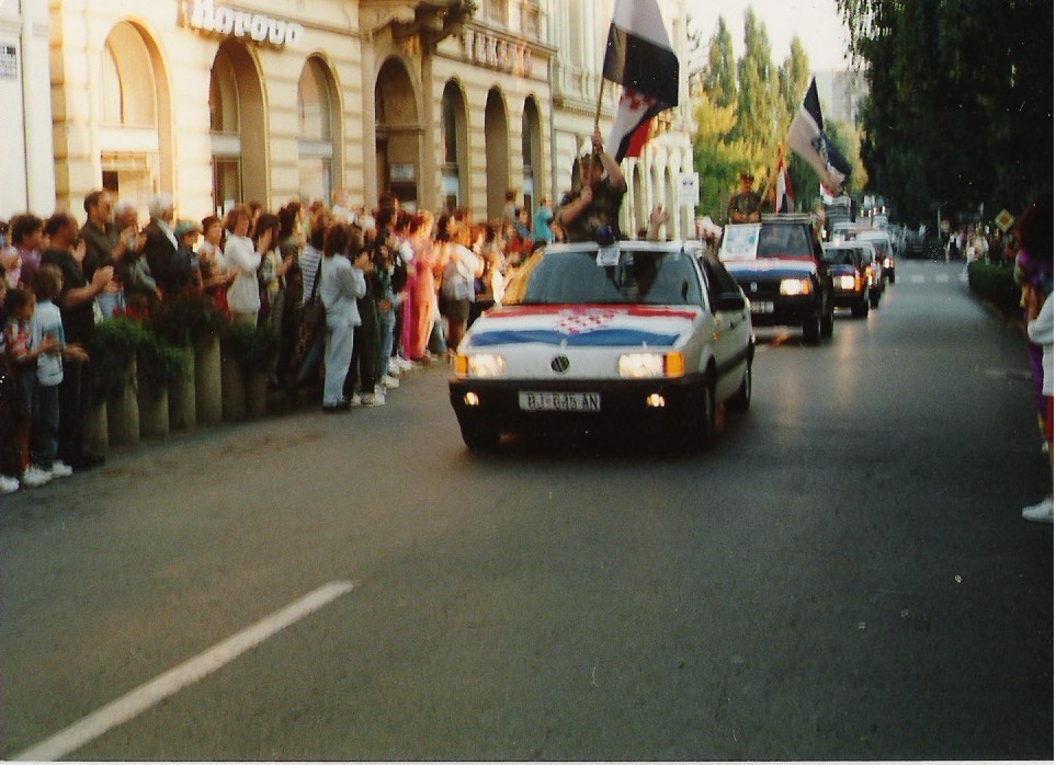 doček građana Križevaca poslije Oluje