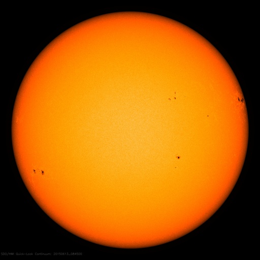 Trenutni izgled Sunca (preuzeto s heavens-above.com)