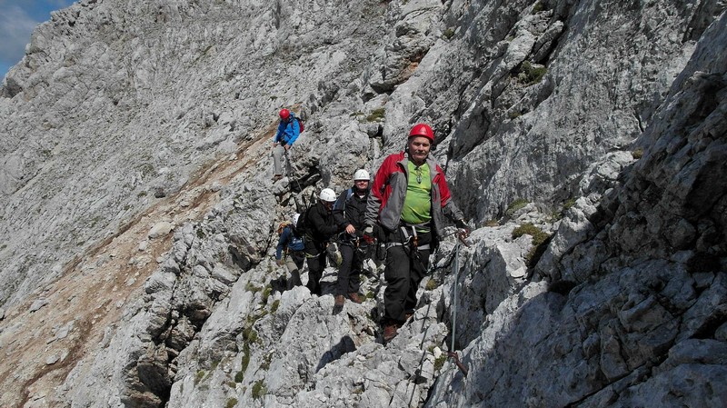 Križevački planinari u usponu na Špik u Julijskim alpama u Sloveniji na visinu 2472 metra, 22. kolovoza 2015. (foto: Alojz-Cetl)