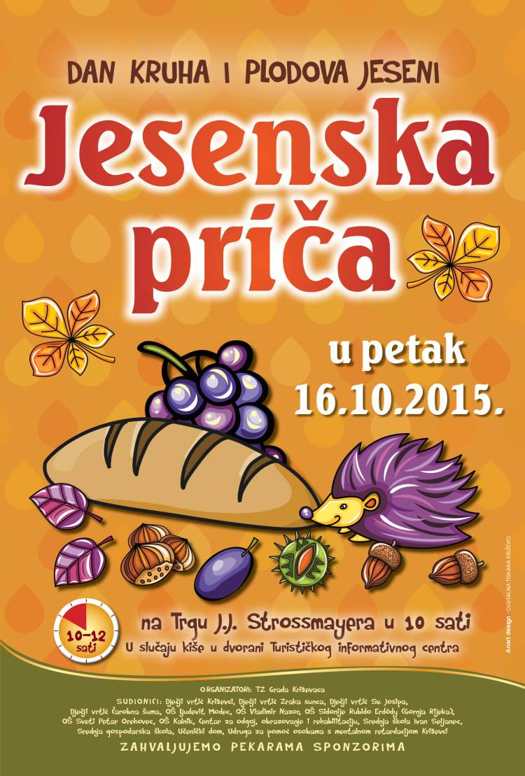 Jesenska priča - dan kruha i plodova jeseni (16.10.2015 od 10-12 sati, Križevci)