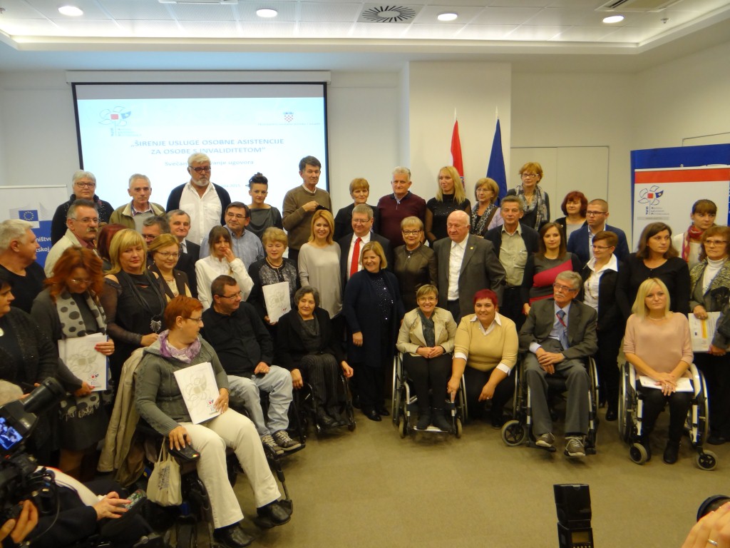 Udruga osoba s invaliditetom Križevci s projektom "Usluge osobne asistencije".
