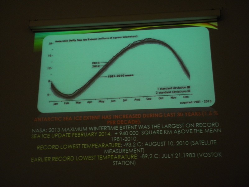 S prezentacije akademika Paara uz predavanje o klimatskim promjenama (foto: R.Matić)