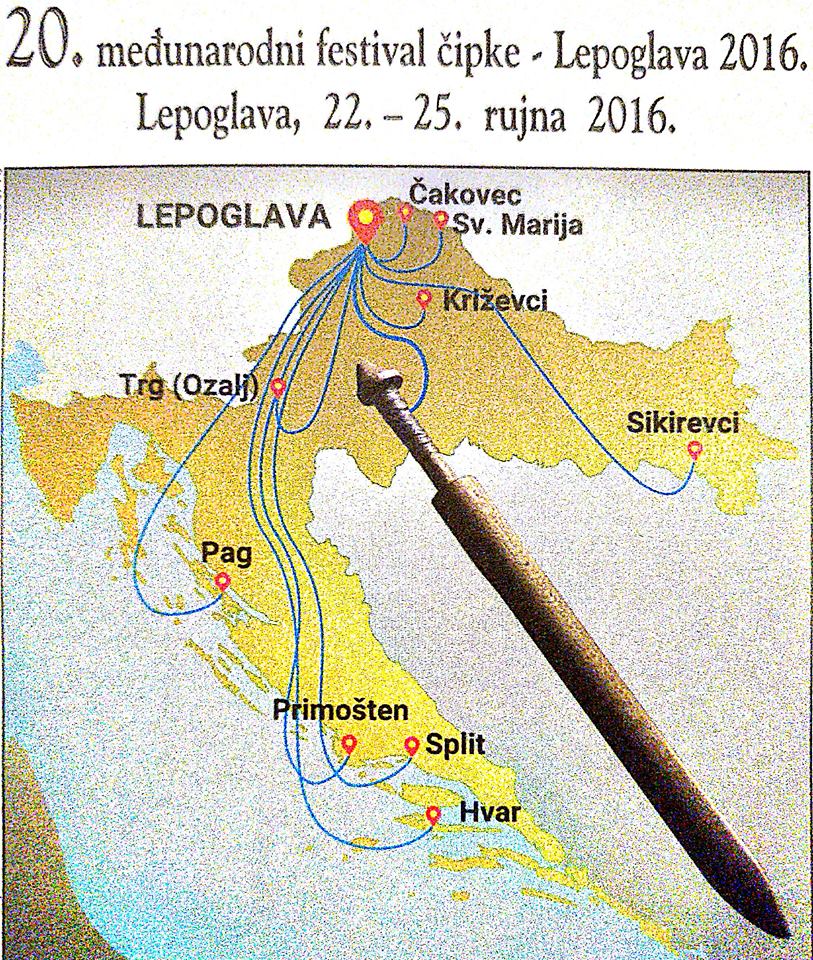 križevci karta hrvatske Križevačka čunčana čipka na 20. međunarodnom festivalu čipke  križevci karta hrvatske