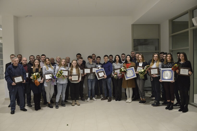 Dodijeljena priznanja najuspješnijim sportašicama, sportašima, sportskim ekipama i sportskim djelatnicima grada Križevaca u 2017. godini
