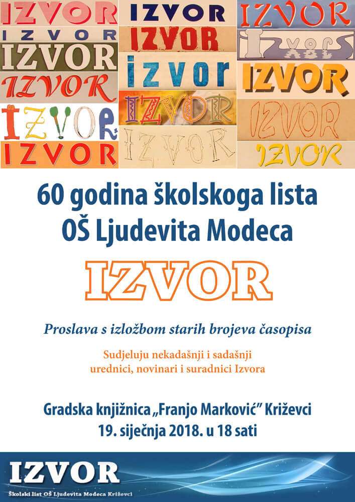 60. obljetnice izlaženja školskoga lista Izvor