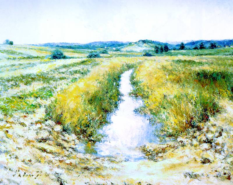 Vladimir Srimšek: "Gradski potok Vrtlin" 1993., ulje/platno