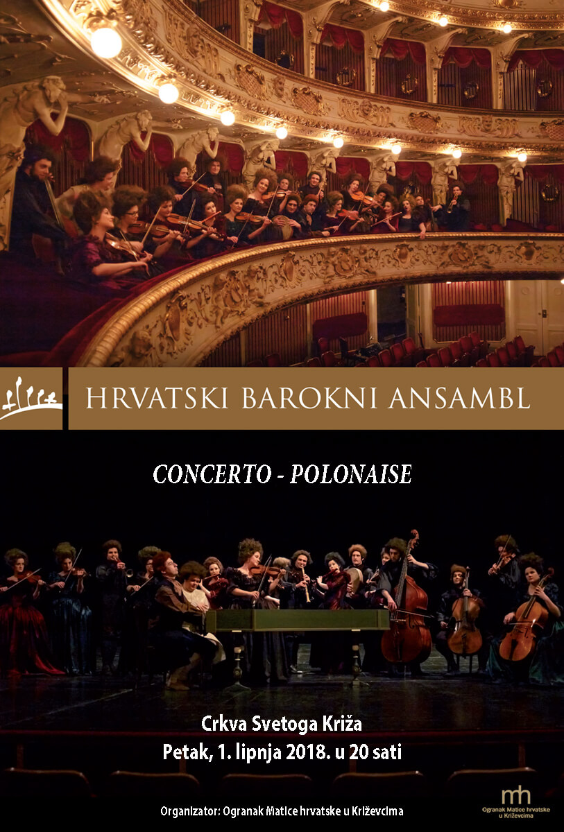 Ovog petka koncert Hrvatskog baroknog ansambla Concerto - polonaise