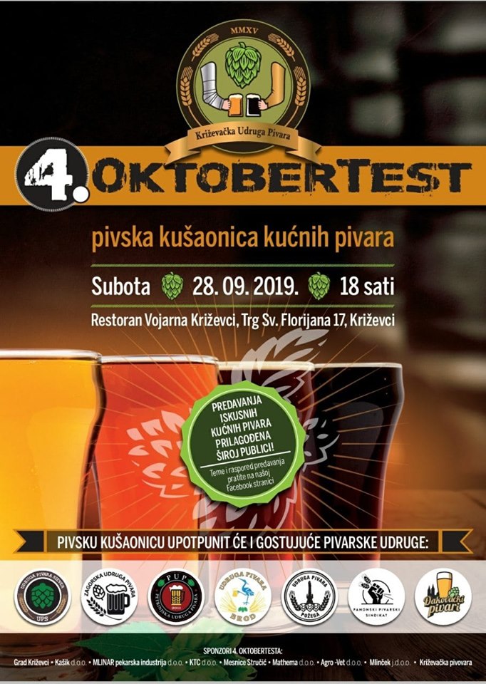 OktoberTest - pivska kušaonica kućnih pivara 2019 - Hosted by Križevačka Udruga Pivara