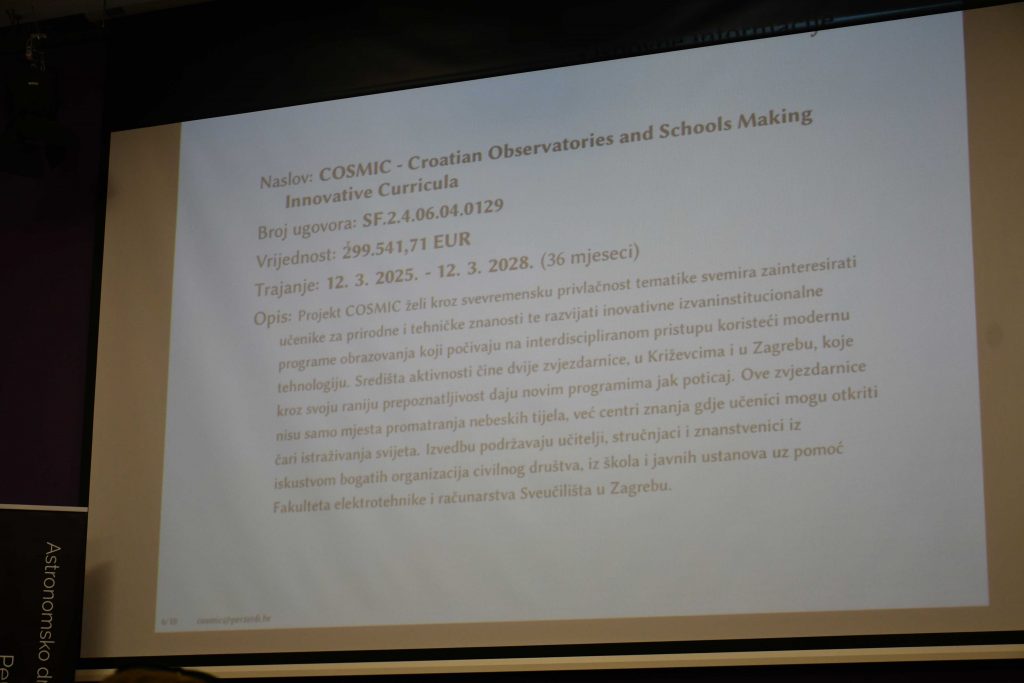 Predstavljanje projekta COSMIC 18. ožujka 2025. (foto Martin Topljak)