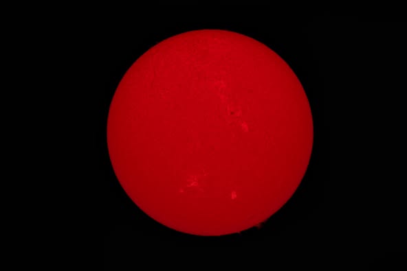 Sunce kroz teleskop križevačke zvjezdarnice (foto iz arhive AD Perzeidi)