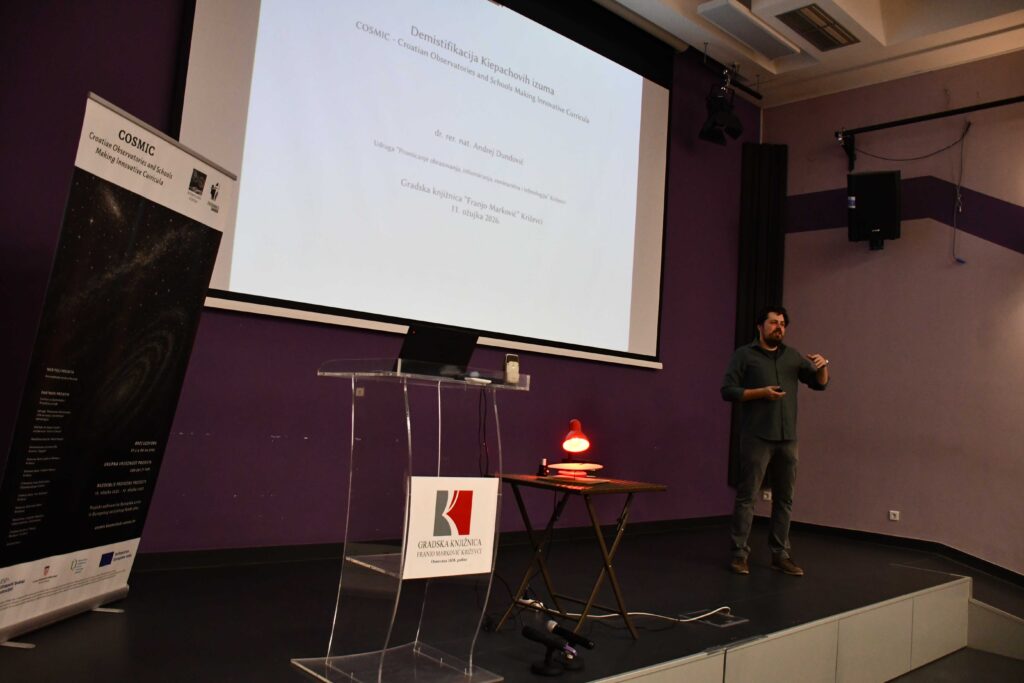 Dr. rer. nat. Andrej Dundovic govori o Kiepachovim izumima 11. ožujka 2026. (foto Martin Topljak)